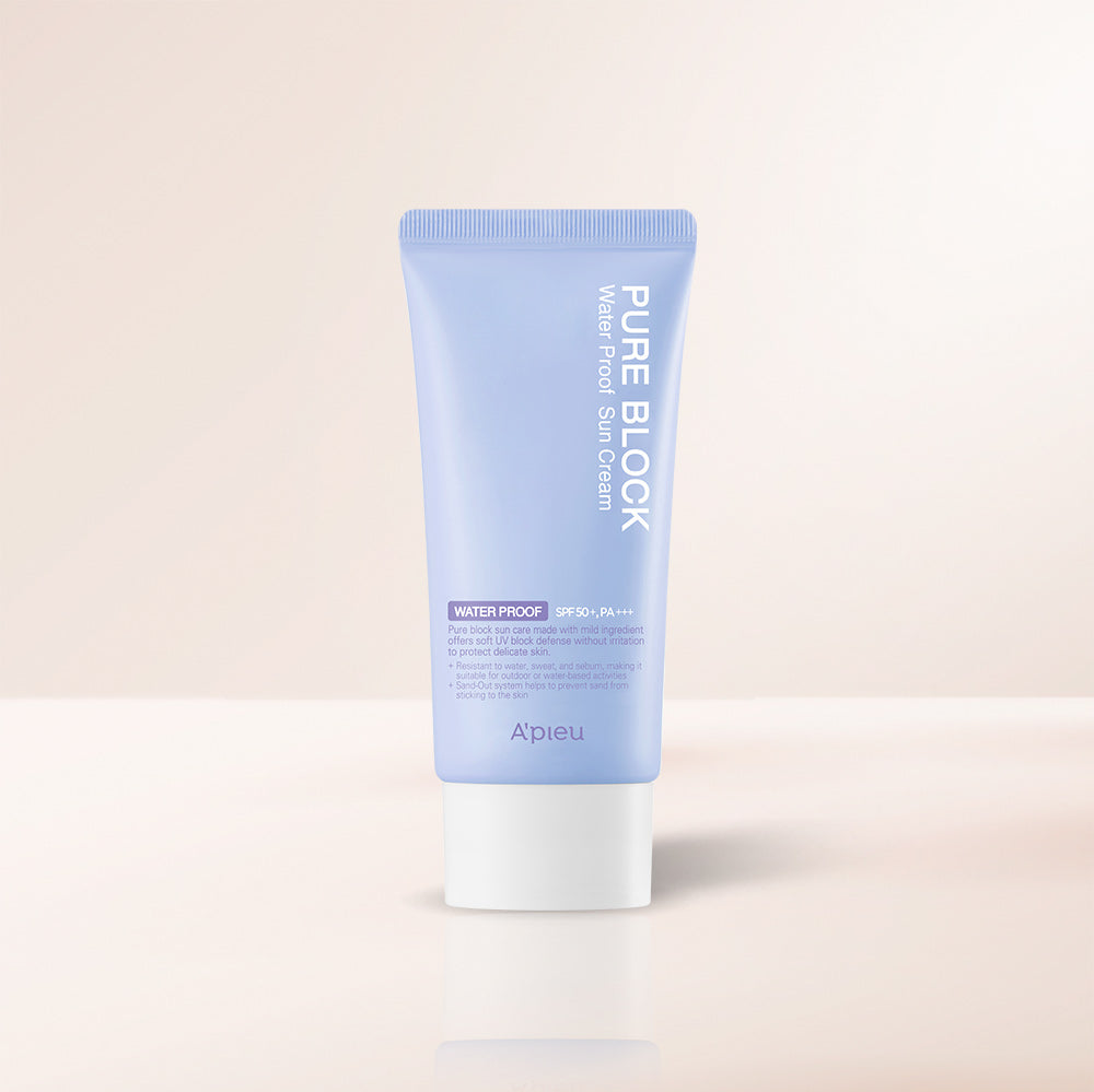 A'PIEU Pure Block Natural Waterproof Sun Cream 50ml (1+1 Promotion)