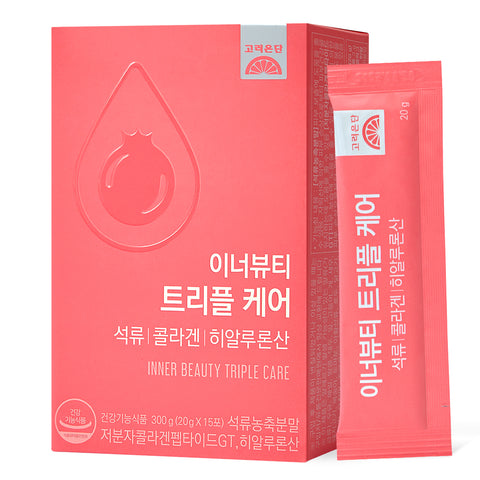 Koreaeundan Inner Beauty Triple Care Pomegranate Collagen & Hyaluronic Acid 20g x 15 Sachets (6 Pack)