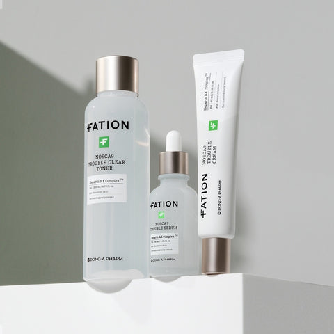 FATION Nosca9 Trouble Toner + Serum + Cream 3-Piece Set