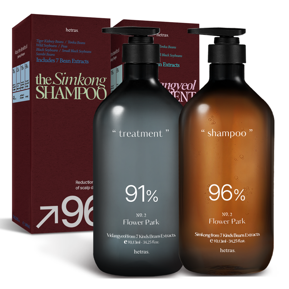Hetras Large-Size Perfume Hair-Loss Shampoo + Silk Perfume Treatment 1013ml Set