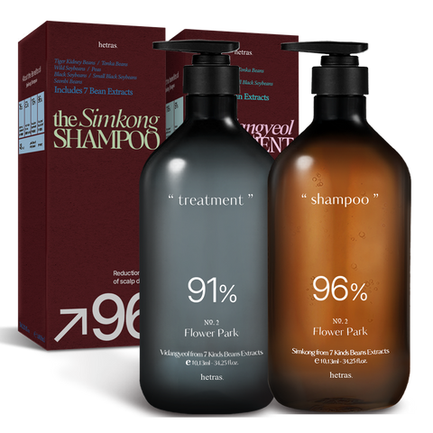 Hetras Large-Size Perfume Hair-Loss Shampoo + Silk Perfume Treatment 1013ml Set