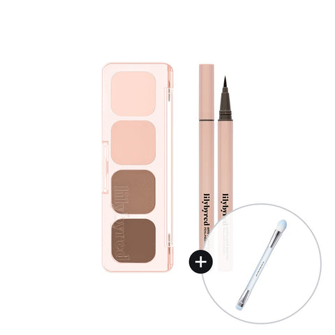 lilybyred Mood It Palette + Pen Liner Natural 2-Piece Set