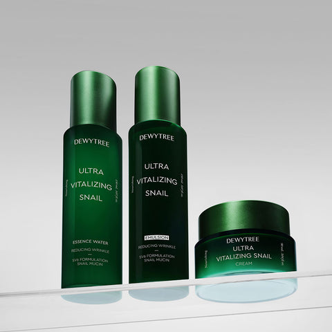 Dewytree Ultra Vitalizing Snail 3-Piece Set (Essence Water, Emulsion, Cream)