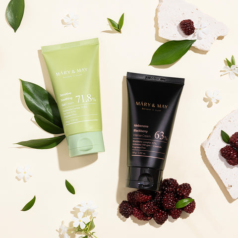 Mary&May Soothing Gel Cream + Idebenone Blackberry Cream Duo Set 200ml