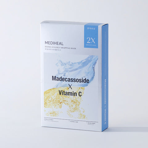 Mediheal Derma Synergy Wrapping Mask Spot Toning (Madecassoside + Vitamin C) - 10 Sheets (25ml each)