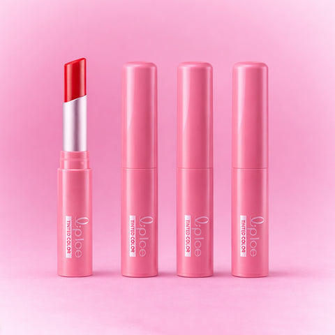 Mentholatum Lip Ice Tinted Color Red 2g (4 Pack)