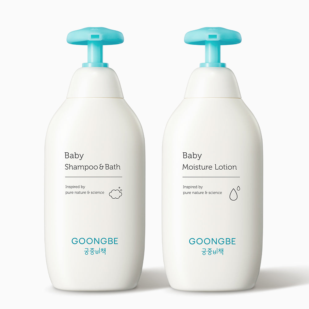Goongbe Baby Shampoo & Bath 350ml + Baby Moisture Lotion 350ml