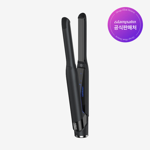 Glampalm Glam Muse Touch Flat Slim Pure Black Men's Styling Iron for Short Hair GP101TPB