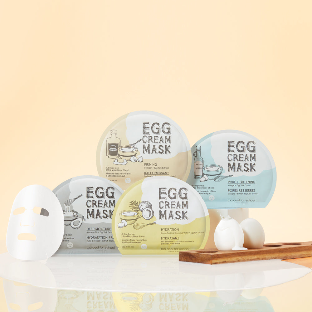 Too Cool For School Egg Cream Mask 28g 10 Sheets