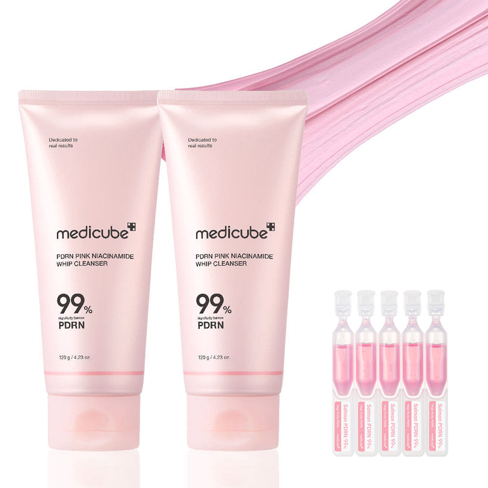 Medicube PDRN Pink Whip Cleansing Foam 120ml (2 pack)