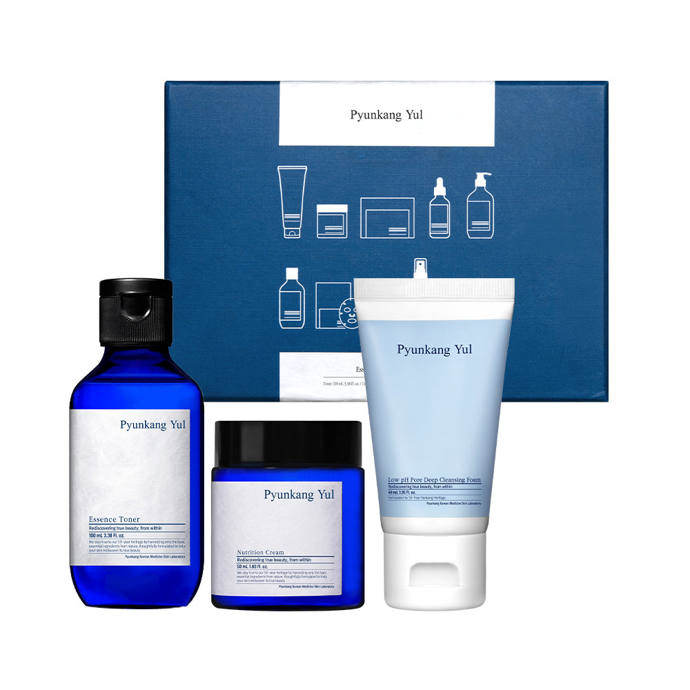 Pyunkang Yul Essential Trial 3-Piece Gift Set (Toner + Cream + Cleansing Foam)