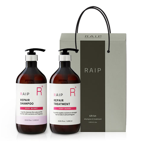 RAIP Repair Shampoo 1L + Treatment 1L Very Berry Gift Set