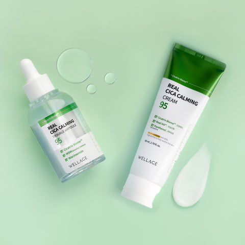 Wellage Cica Calming 95 Trouble Ampoule + Cream 2-Piece Set (50ml + 50ml)