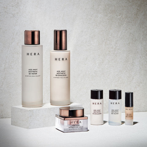 HERA Age Away Aesthetic Skincare 3P Set (Water 150ml + Emulsion 120ml + Cream 25ml)