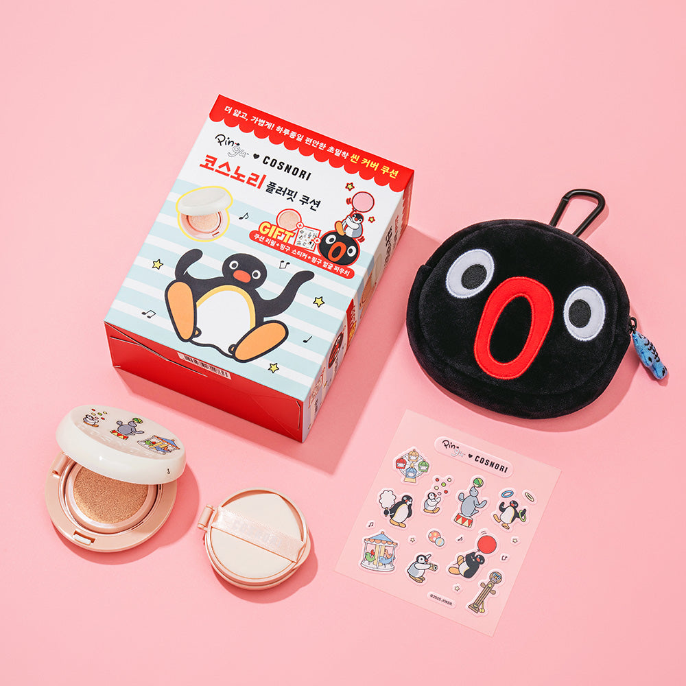 Cosnori Pluffit Light Matte Cushion 13g (Includes Pingu Pouch & Sticker)