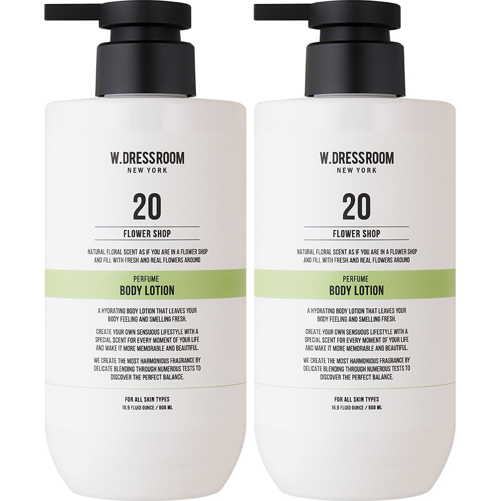 W.Dressroom Perfume Body Lotion No.20 Flower Shop 500ml (2 Pack)