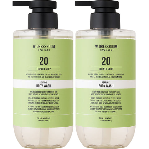 W.Dressroom Perfume Body Wash No.20 Flower Shop 500g (2 Pack)