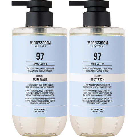 W.Dressroom Perfume Body Wash No.97 April Cotton 500g (2 Pack)