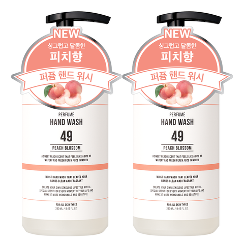 W.Dressroom Perfumed Hand Wash No.49 Peach Blossom 280ml (2 Pack)