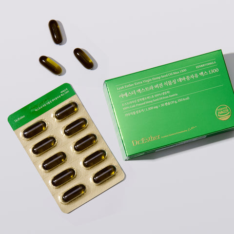 Esther Formula Extra Virgin Plant-Based Hemp Seed Oil MAX 1300 30 Capsules x 8 Pack
