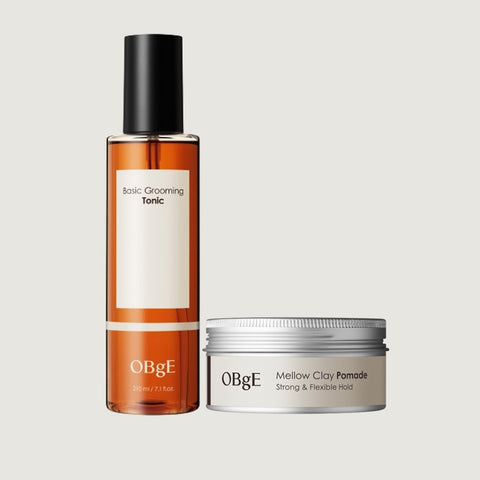 OBGE Volume Basic Grooming Tonic + Mellow Clay Pomade Set