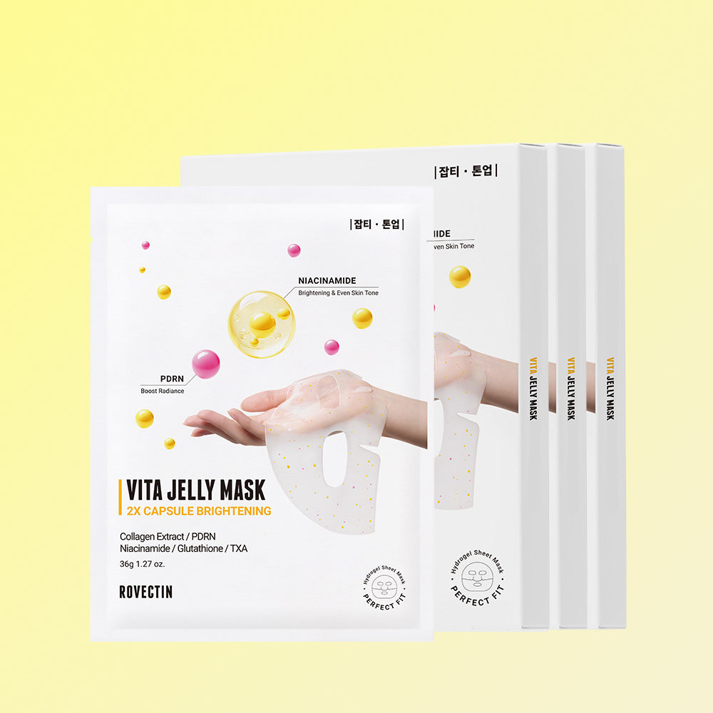 Rovectin Vita Jelly Mask Double Capsule Brightening (9 sheets)