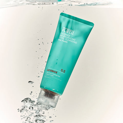 Acwell Licorice pH Cleansing Gel Foam + Bubble-Free Cleansing Gel 2-Piece Set (160ml each)