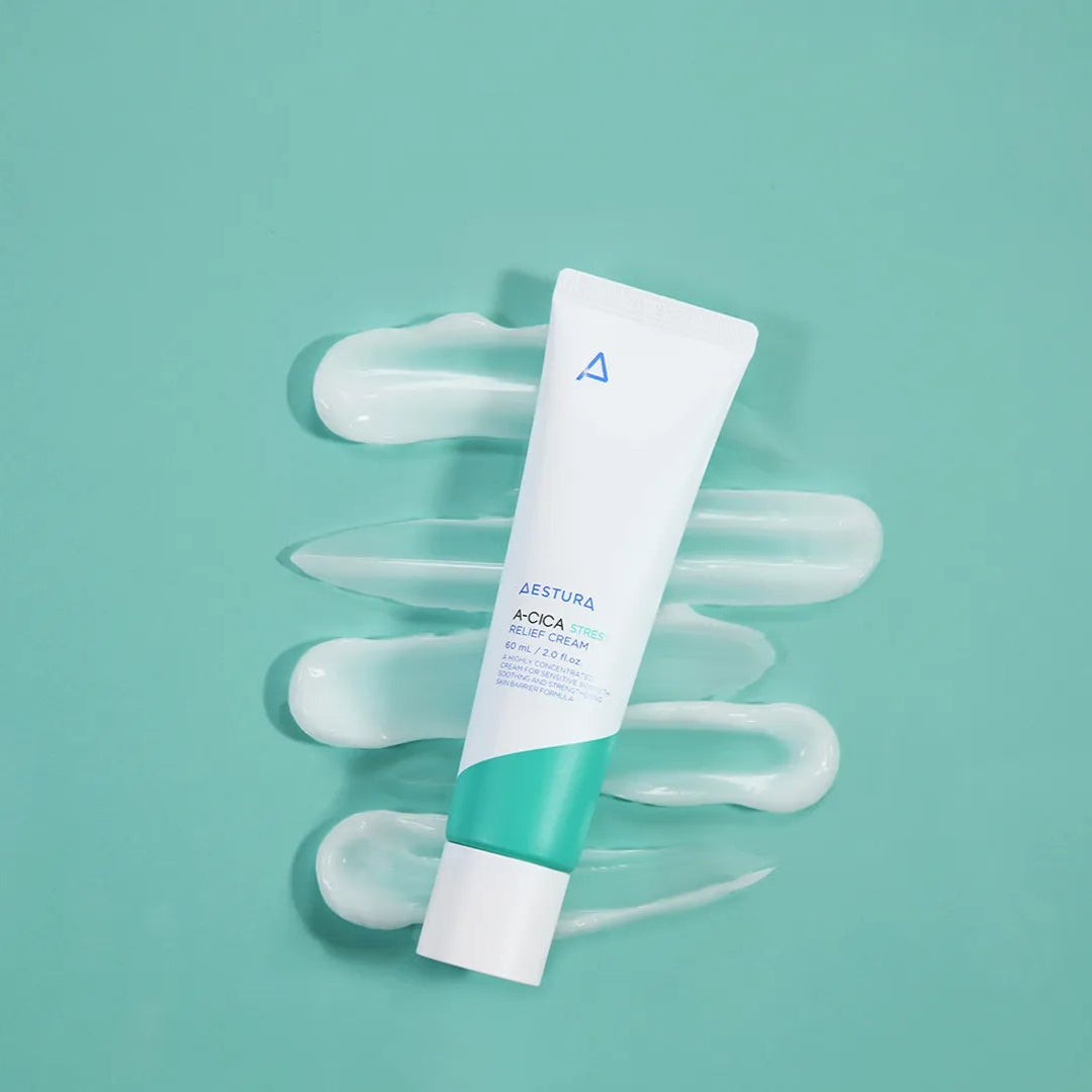 Tube of cream on a light green background