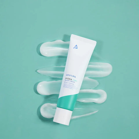 Tube of cream on a light green background