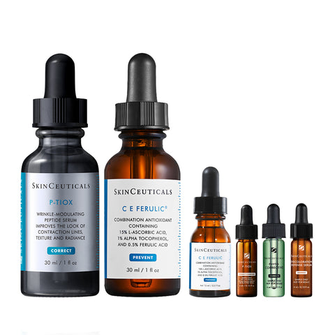 SkinCeuticals CE Ferulic & Pytiox Ultimate Anti-Aging Duo Set (CE Ferulic 15 ml, Pytiox 4 ml, Soothing Serum 4 ml, Brightening Serum 4 ml)