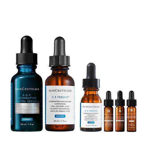 SkinCeuticals CE Ferulic & AGE Interrupter Ultra Serum Duo (CE Ferulic 15ml + AGE Interrupter 4ml + Hydration 4ml + Brightening Serum 4ml)