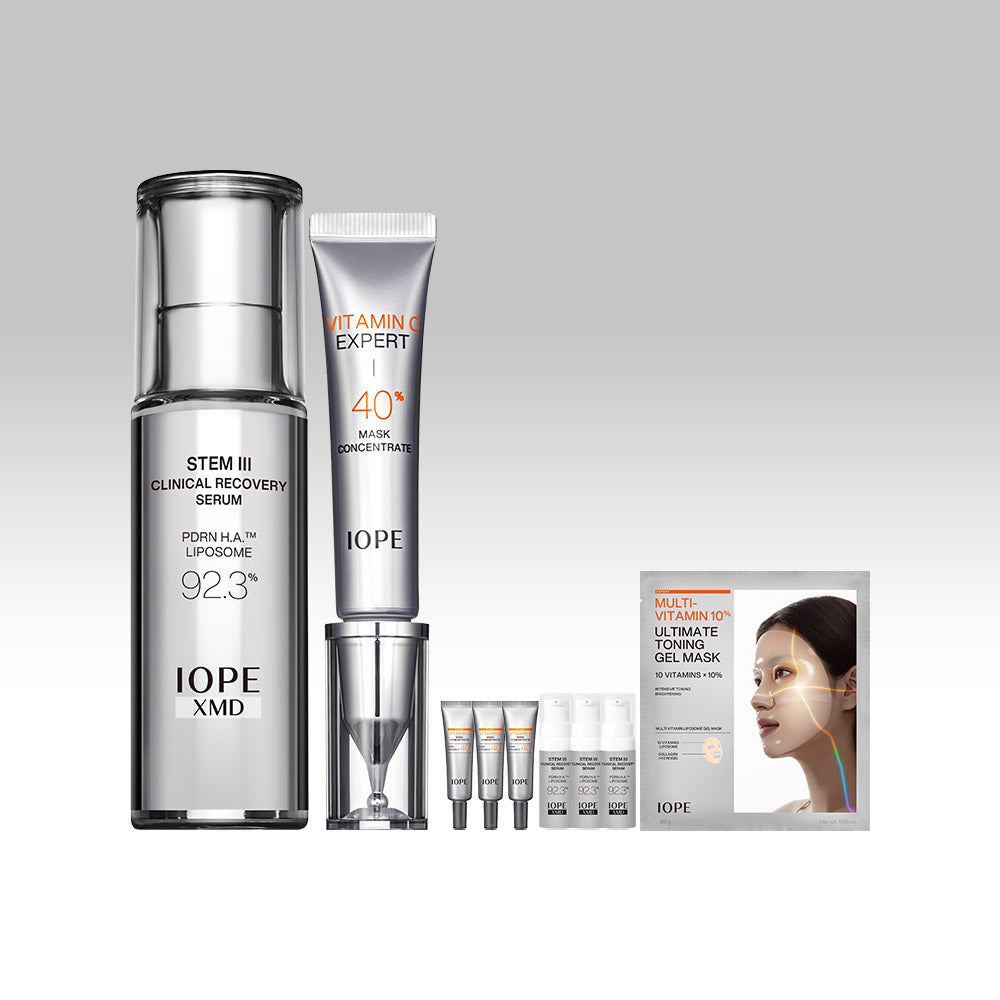 IOPE XMD Stem3 Serum 30ml + Vitamin C 40% Concentrate 15g