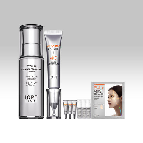 IOPE XMD Stem3 Serum 30ml + Vitamin C 40% Concentrate 15g