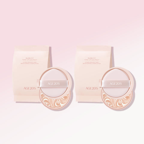 AGE20'S Glow Fit Tone-Up Sun Pact 12.5g Refill (2 Pack)