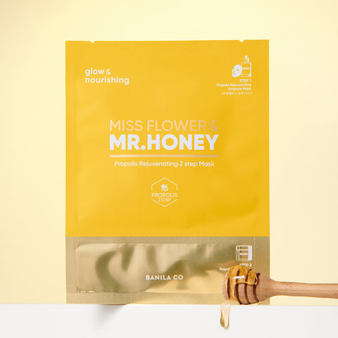 Banila Co Miss Flower & Mr. Honey Propolis Rejuvenating 2-Step Mask (10 Sheets)