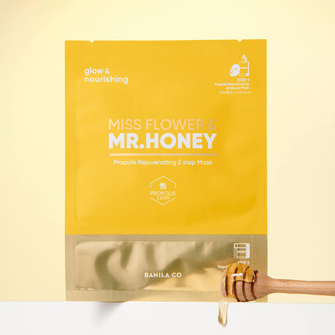 Banila Co Miss Flower & Mr.Honey Propolis Rejuvenating 2 Step Mask