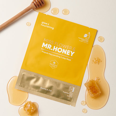 Banila Co Miss Flower & Mr. Honey Propolis Rejuvenating 2-Step Mask (10 Sheets)