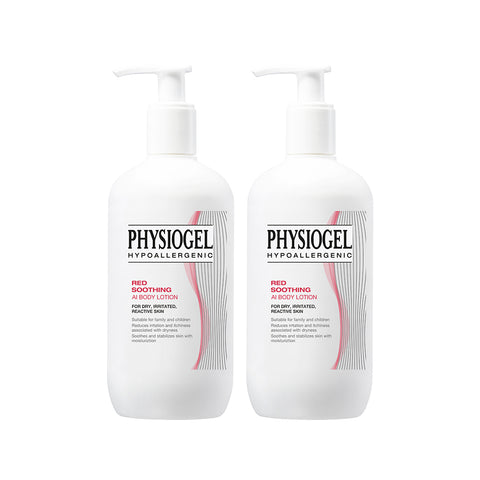 Physiogel Red Soothing AI Body Lotion 400ml x2 + DMT Lotion 50ml & Cleansing Gel 30ml (Bonus Set)