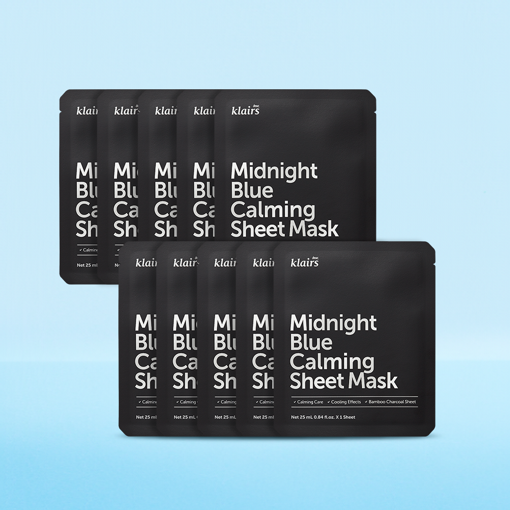Dear Klairs Midnight Blue Calming Sheet Mask 25ml (10 Sheets)