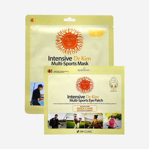 3W Clinic Intensive Dr. Kim Multi Sports Mask - Cooling Sun Patch + Eye Patch Golf Mask Pack (4 sheets)