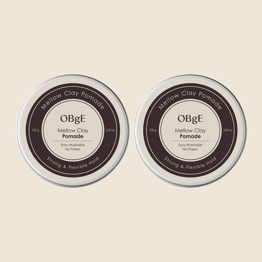 OBGE Mellow Clay Pomade Hair Wax 100g (2 Pack)