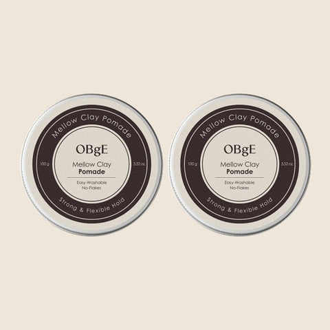 OBGE Mellow Clay Pomade Hair Wax 100g (2 Pack)