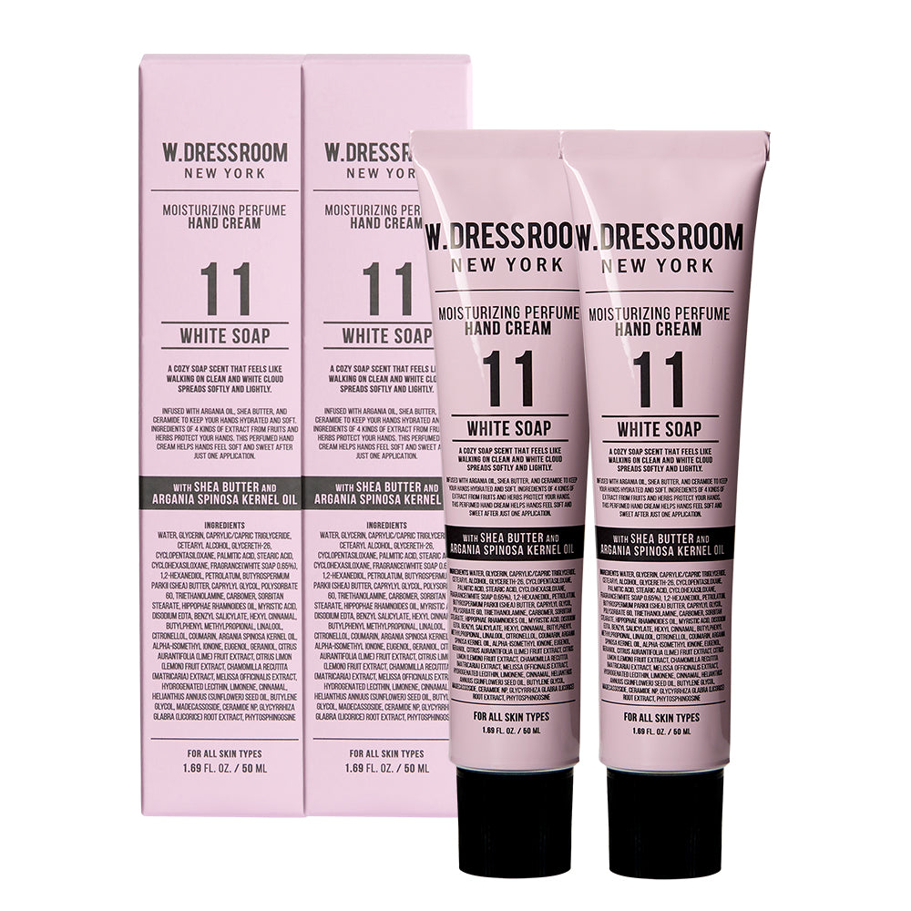 W.Dressroom Perfume Hand Cream No.11 White Soap 50ml (2 Pack)