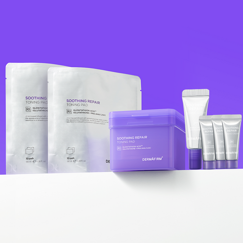 Dermafirm Soothing Repair Toning Pad R4 180ml (70 pads) [1 Full + 2 Refills]