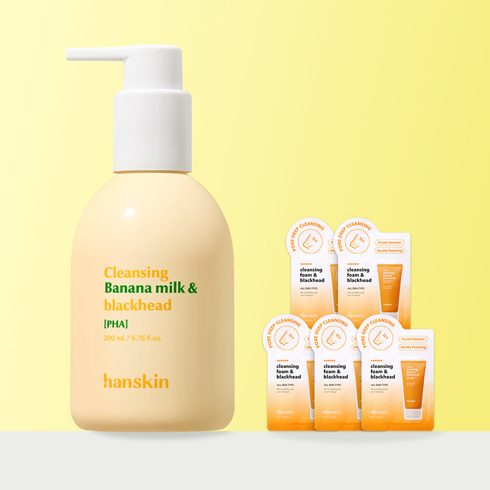 Hanskin Cleansing Banana Milk & Blackhead PHA Cleanser 200ml