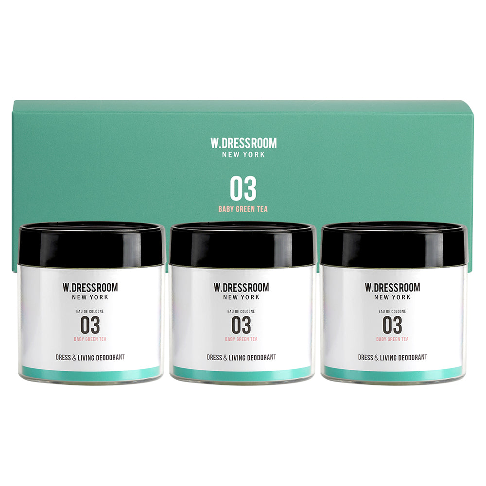 W.Dressroom Perfume Diffuser Deodorizer No.03 Baby Green Tea 110g (3 pack)