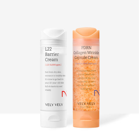 VELY VELY L22 Barrier Cream 50ml + PDRN Collagen Cream 50ml 2-Piece Set