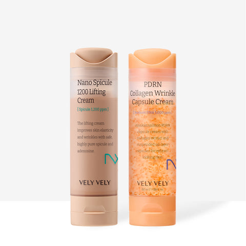 VELY VELY Nano Spicule Cream 50ml + PDRN Collagen Cream 50ml 2-Piece Set