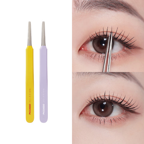 Picasso Collezioni Round Tip Tweezer (Yellow / Purple)