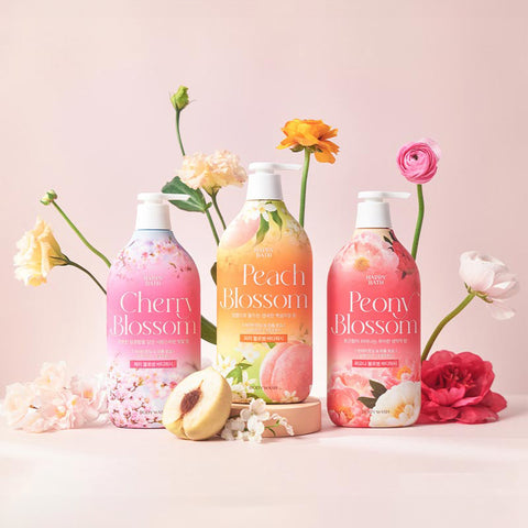 Happy Bath Peach Blossom Perfume Body Wash 900g (2-pack)